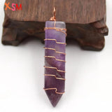 Natural Stone 7 Chakra Reiki Sword Pendant Jewelry