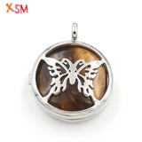 Rose Quartz Butterfly Pendant for Necklace Reiki Jewelry