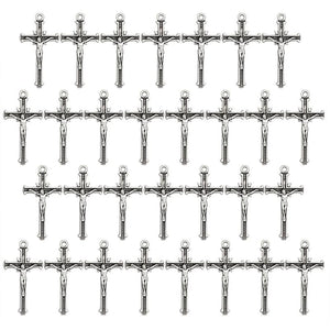 Diyalo 30Pcs Catholic INRI Holy Crucifix Charms Roman Numeral Pendants