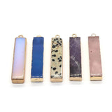 2pcs Rectangle Stone Pendants for DIY Necklace Earrings