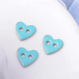 30pcs Copper Double Hole Heart Bead Pendant Necklace Findings Enamel Bracelet