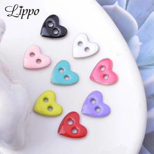 30pcs Copper Double Hole Heart Bead Pendant Necklace Findings Enamel Bracelet