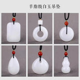 Natural Jade Gourd Pendant For Women Mens Hetian Jades Stone