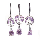 Car Mirror Decor Natural Amethyst Tree of Life