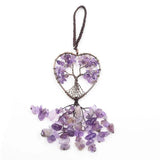 Car Mirror Decor Natural Amethyst Tree of Life