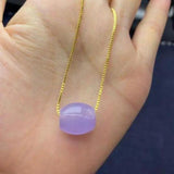Purple Jadeite Good Luck Beads Pendant Necklace Fine Jewelry