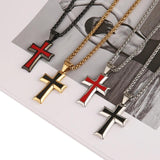 Vintage Religious Cross Necklace Pendant Chain Charm Jewelry