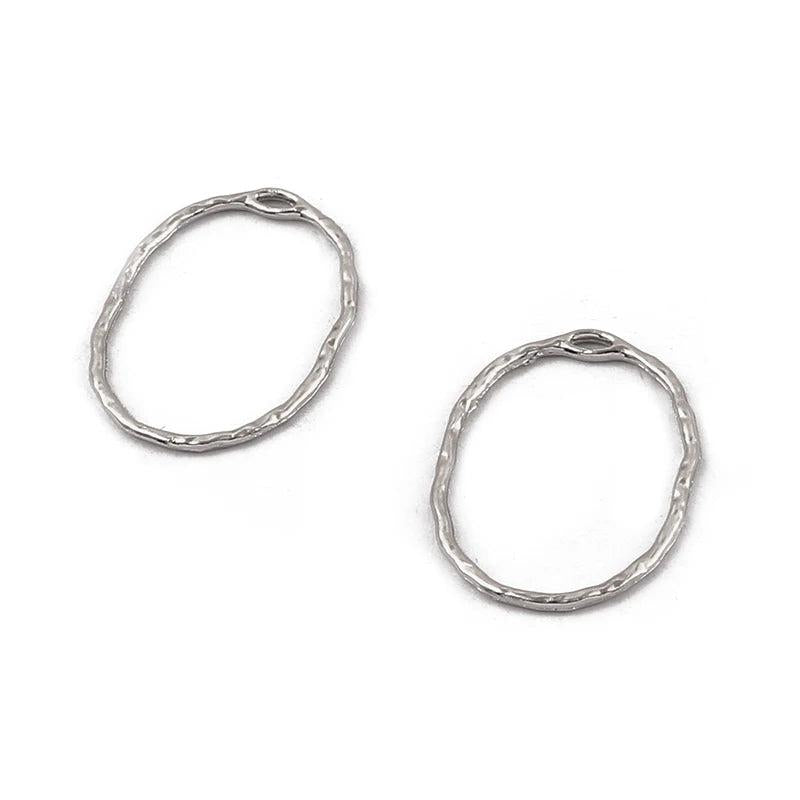 20pcs Oval Shape Charms Silver/Gold Alloy Pendant 21.9*30mm