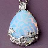 Goldstone Tigers Eye Moonstone Turquoise Pendant Plum Blossom Necklace