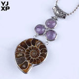 YJXP Unique Ammonite Reliquiae Vintage Pendants Charms Jewelry