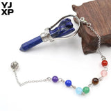 7 Chakra Reiki Healing Chain Lapis Lazuli Angel Pendulum Pendant