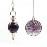 XSM Tree of Life Stone Pendulum Ball Pendant Wicca