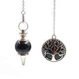 XSM Tree of Life Stone Pendulum Ball Pendant Wicca