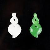 Green Hand-carved Heart-shaped Jade Pendant Necklace Gift