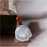 Jade Cat Paw Pendant Necklace Women Fine Jewelry Lucky Charm Amulets