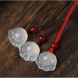 Jade Cat Paw Pendant Necklace Women Fine Jewelry Lucky Charm Amulets