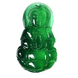 Chalcedony Buddha Jade Pendant Guanyin Amulet Charms Jewellery