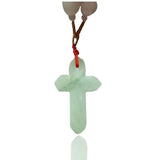 Natural Jade Cross Pendant Men Women Burma Jadeite Amulet Real Myanmar Jades Sto
