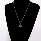 Star of David Lavender Purple Fire Opal Pendant