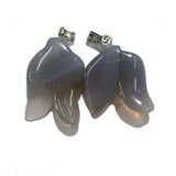 2 Pcs Silver Plated Flower Cherry Quartz Pendant Green Aventurine