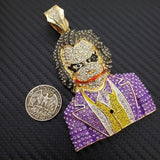 Men's Zircon Character Necklace Hip-Hop Style