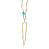 Geometric Suspension Pendant Long Necklace Vintage Jewelry for Women