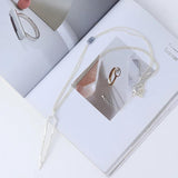 Geometric Suspension Pendant Long Necklace Vintage Jewelry for Women