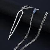 Geometric Suspension Pendant Long Necklace Vintage Jewelry for Women