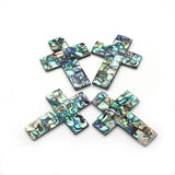 Abalone Shell Cross Pendant 49x52mm DIY Jewelry Making