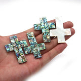 Abalone Shell Cross Pendant 49x52mm DIY Jewelry Making