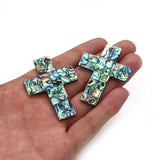 Abalone Shell Cross Pendant 49x52mm DIY Jewelry Making