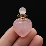 Rose Quartz Stone Essential Oil Pendant Necklace