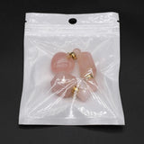 Rose Quartz Stone Essential Oil Pendant Necklace