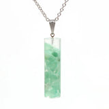 Silver Plated Cylinder Amethysts Pendant Necklace