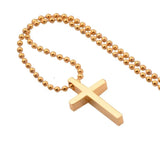Stainless Steel Cross Pendant Necklace 24inch Chain