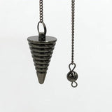 Reiki Pendulum Natural Stone Healing Pyramid Spiritual Pendulums Copper Charms