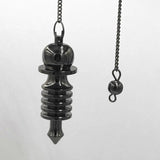 Reiki Pendulum Natural Stone Healing Pyramid Spiritual Pendulums Copper Charms