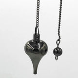 Reiki Pendulum Natural Stone Healing Pyramid Spiritual Pendulums Copper Charms