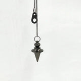 Reiki Pendulum Natural Stone Healing Pyramid Spiritual Pendulums Copper Charms