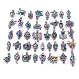 10PCS DIY Mixed Pearl Cage Locket Necklaces Aroma Diffuser Charm Necklace