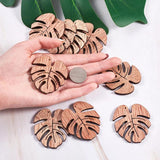 20pcs Wooden Monstera Leaf Charms for DIY Jewelry Making