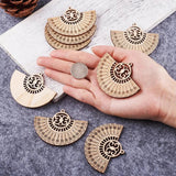 20pcs Wooden Monstera Leaf Charms for DIY Jewelry Making