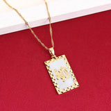 24K Islamic Allah Pendant Choker Necklace Muslim Jewelry
