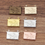 10pcs 15x20mm Brass Locket Charms Envelope Photo Locket Pendant