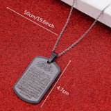Islamic Stainless Steel Ayatul Kursi Pendant Necklace For Muslim