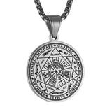 Vintage Silver Necklace Pendant Men Women 22 Inch Chain Charm Jewelry