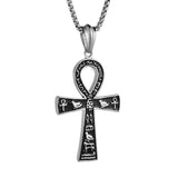 Stainless Steel Ankh Cross Vintage Religious Necklace Pendant
