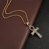 Stainless Steel Ankh Cross Vintage Religious Necklace Pendant