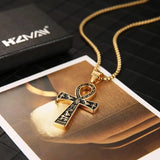 Stainless Steel Ankh Cross Vintage Religious Necklace Pendant