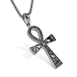 Stainless Steel Ankh Cross Vintage Religious Necklace Pendant